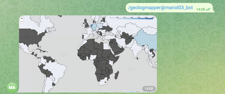 Imagen mostrando chat de telegram